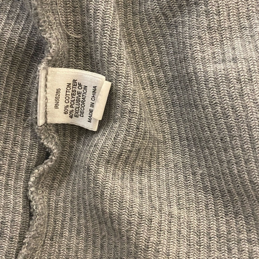 Mens Size Medium Express Heathered Gray Cotton Sweater Crew Neck Pullover​​​​ - Picture 4 of 6